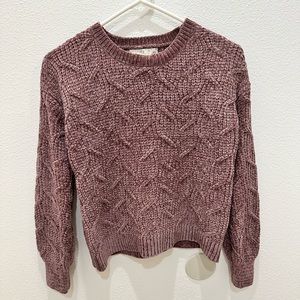 women’s dusty purple knit sweater